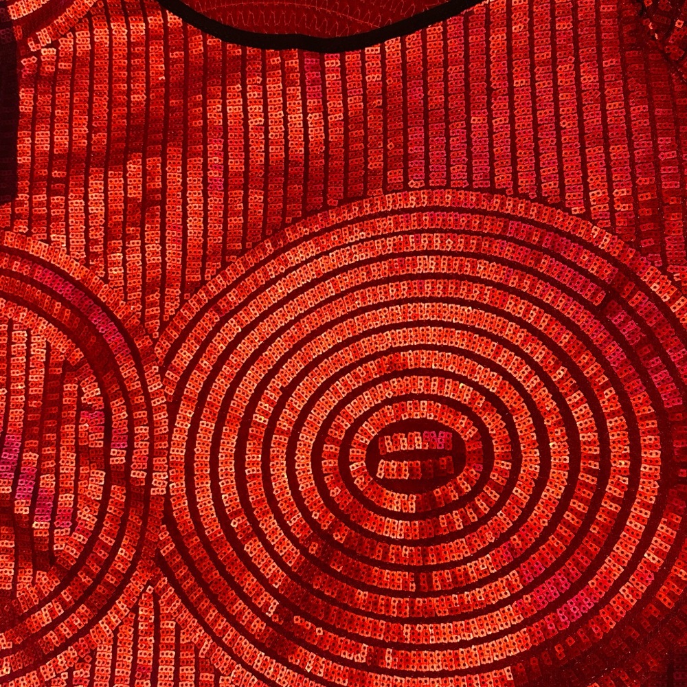 Vibrant Red Patterned Top - image 1